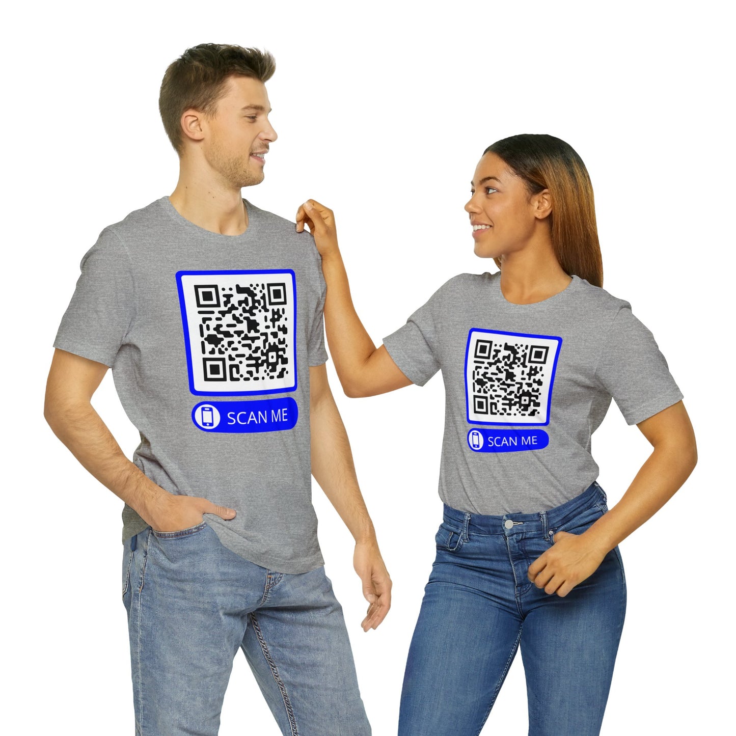 Rick Roll QR Scan Me - Unisex Jersey Short Sleeve Tee