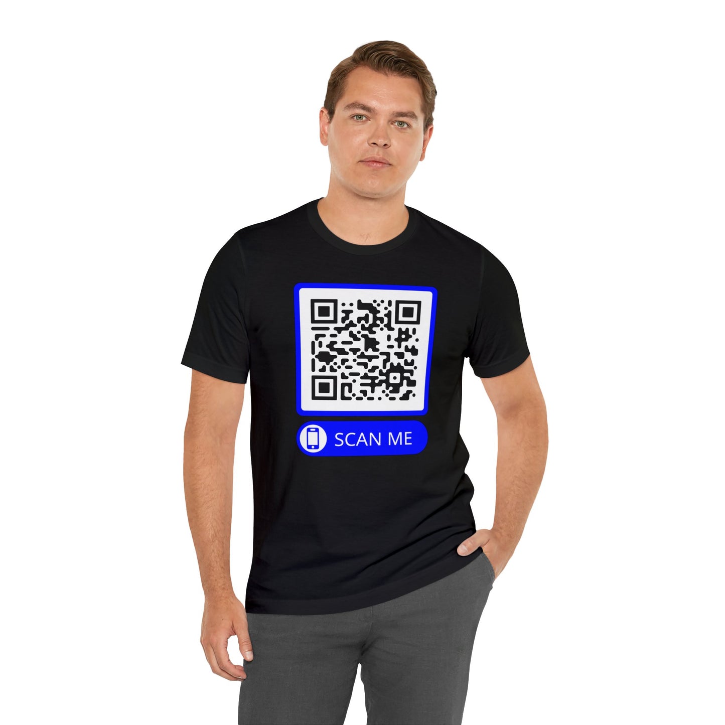 Rick Roll QR Scan Me - Unisex Jersey Short Sleeve Tee