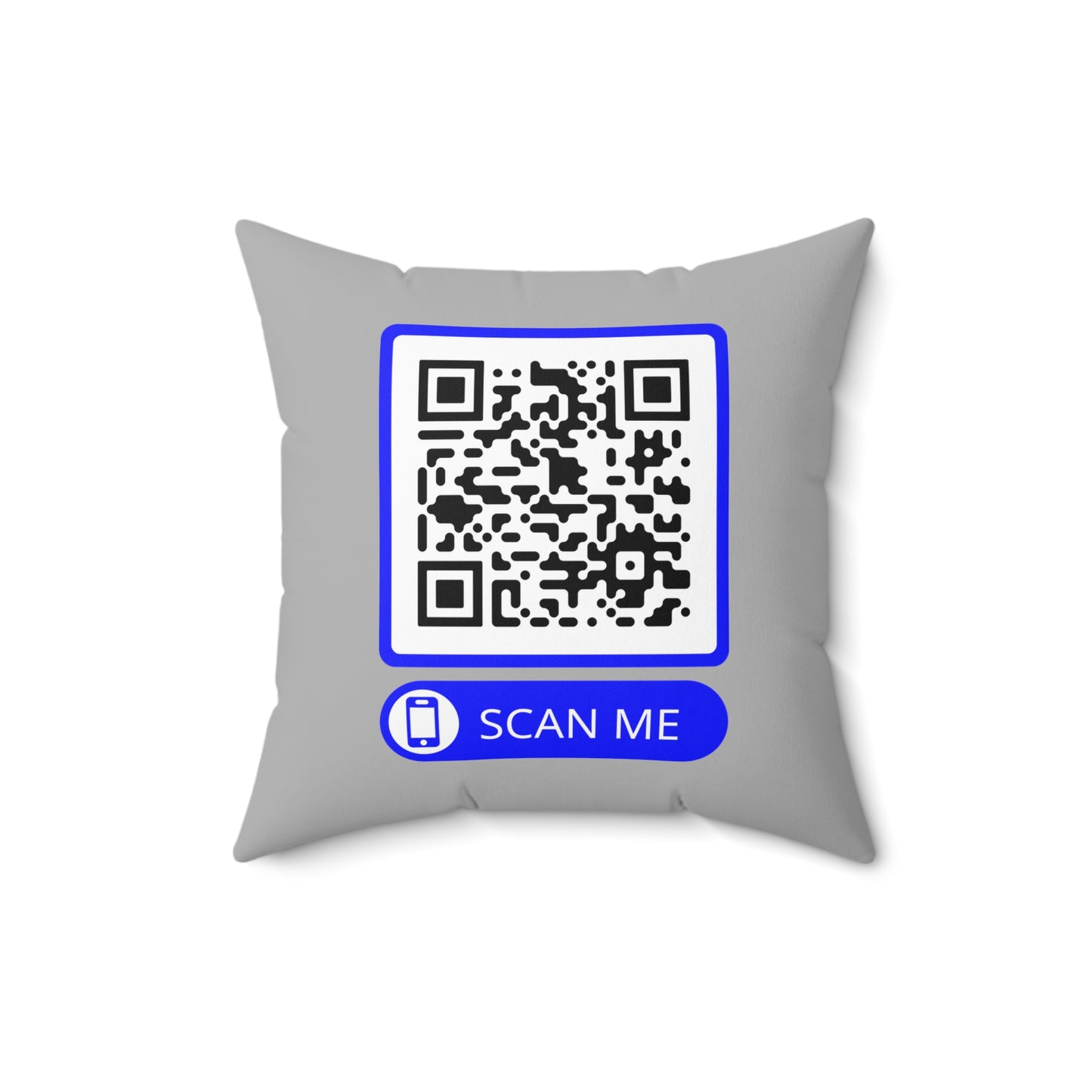 Rick Roll QR Scan Me - Spun Polyester Square Pillow