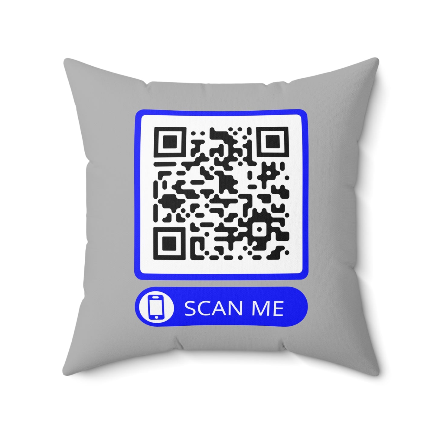 Rick Roll QR Scan Me - Spun Polyester Square Pillow