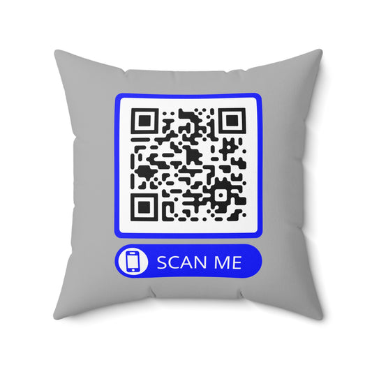 Rick Roll QR Scan Me - Spun Polyester Square Pillow