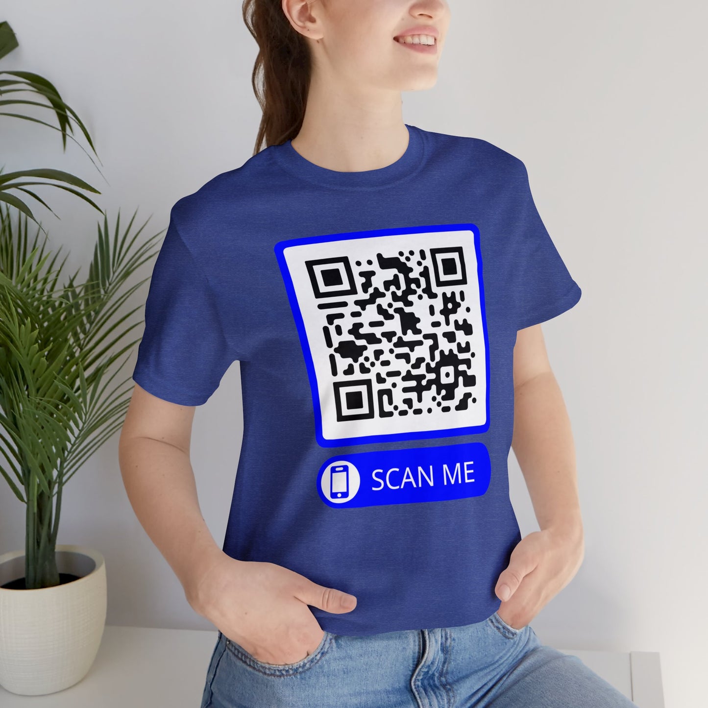 Rick Roll QR Scan Me - Unisex Jersey Short Sleeve Tee