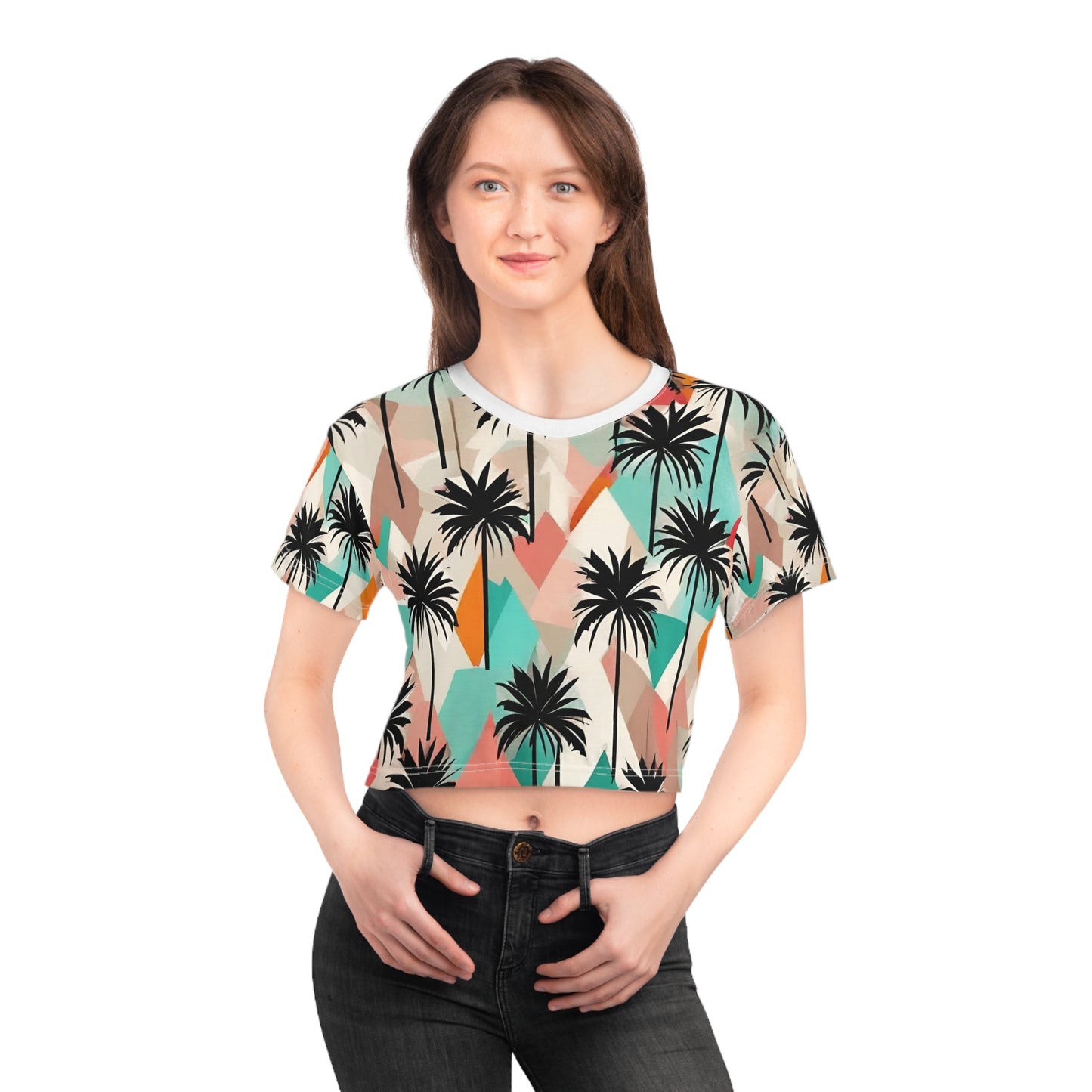 Summer Vibes Crop Tee (AOP)