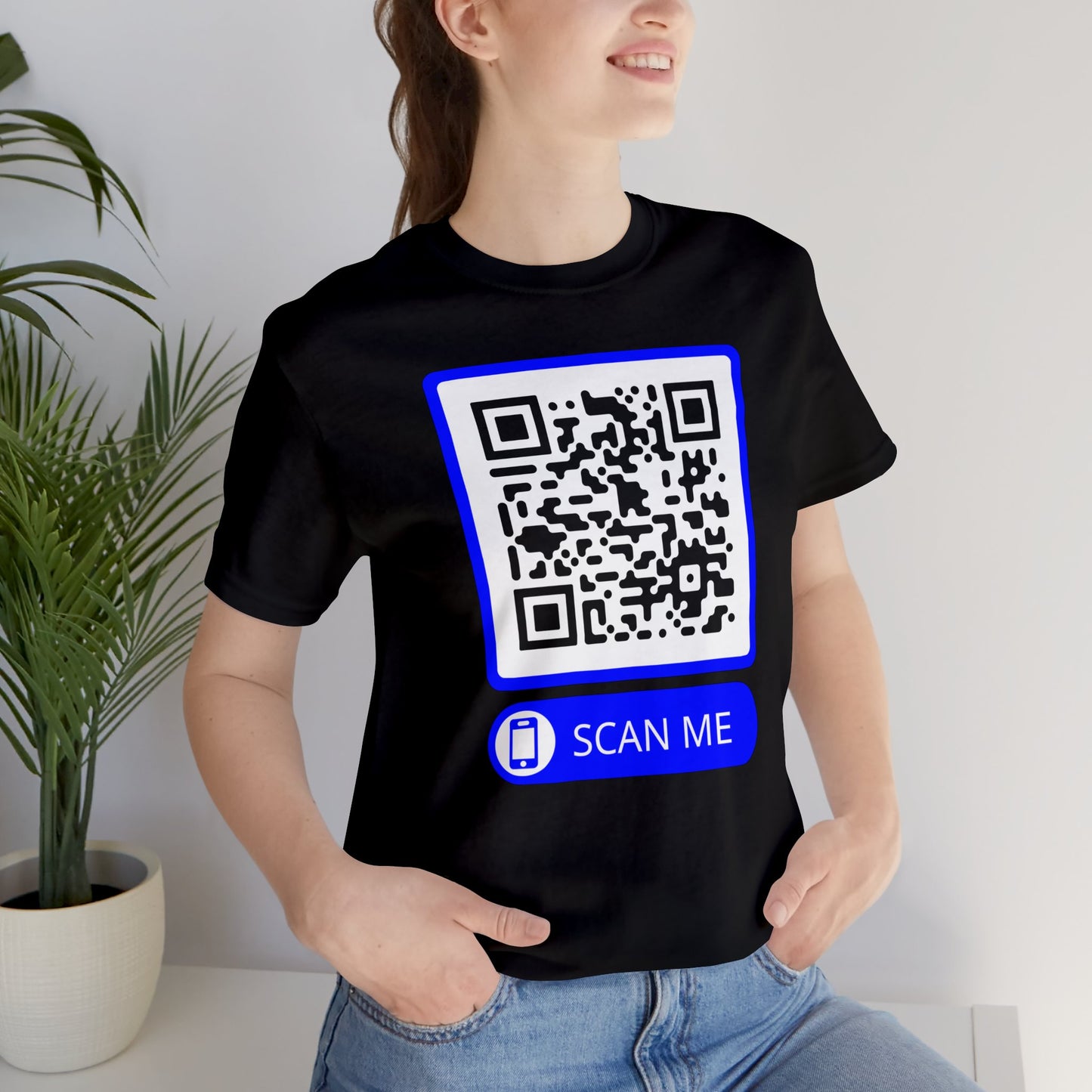 Rick Roll QR Scan Me - Unisex Jersey Short Sleeve Tee