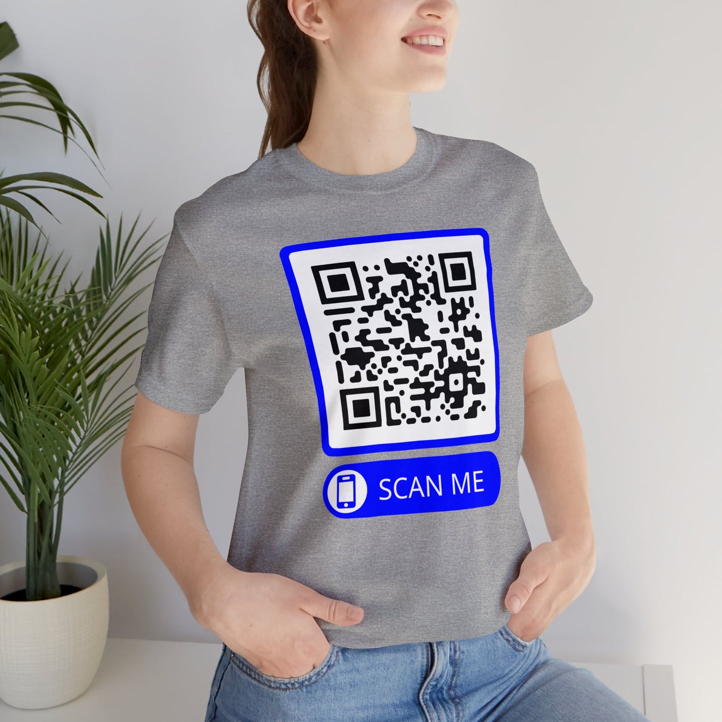 Rick Roll QR Scan Me - Unisex Jersey Short Sleeve Tee