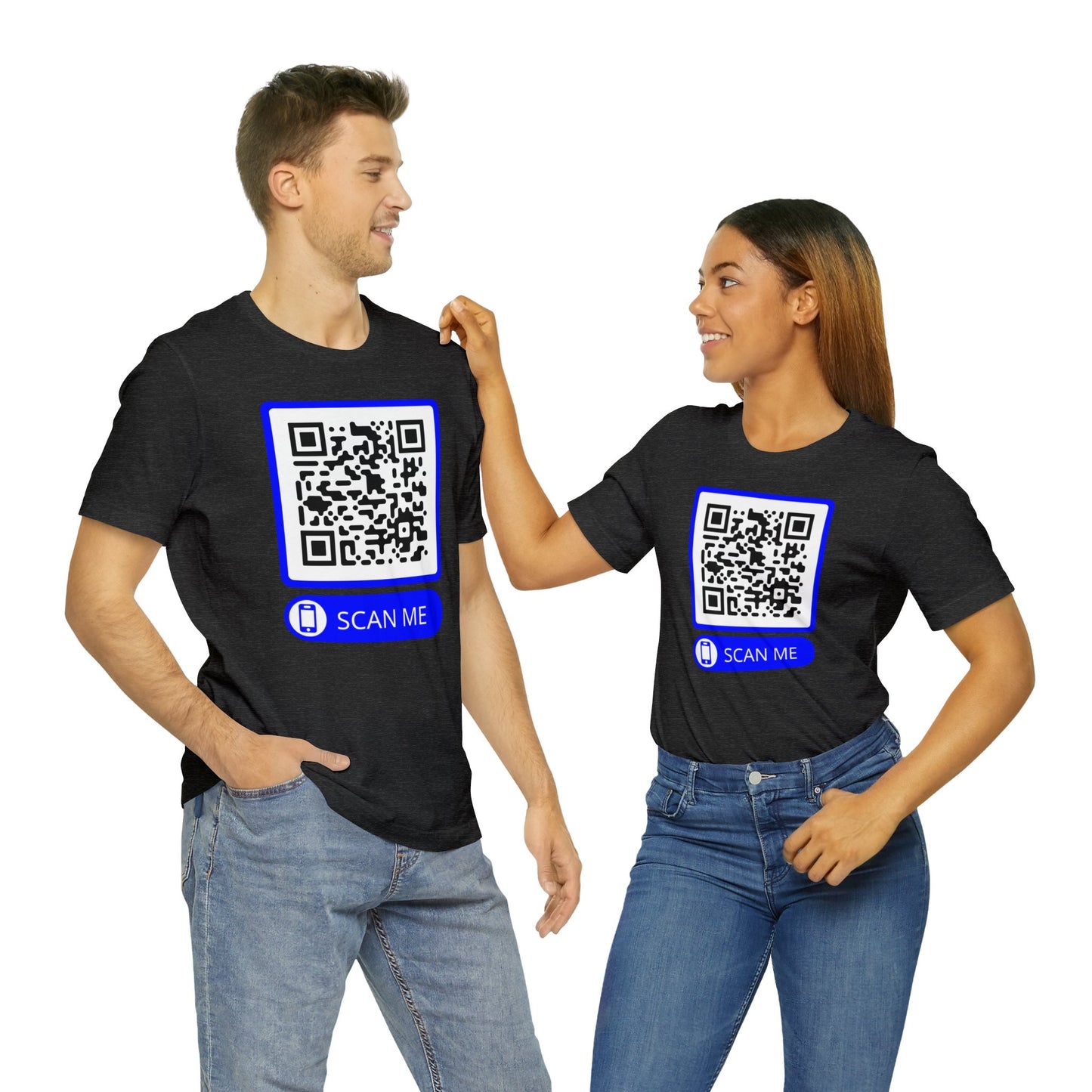 Rick Roll QR Scan Me - Unisex Jersey Short Sleeve Tee