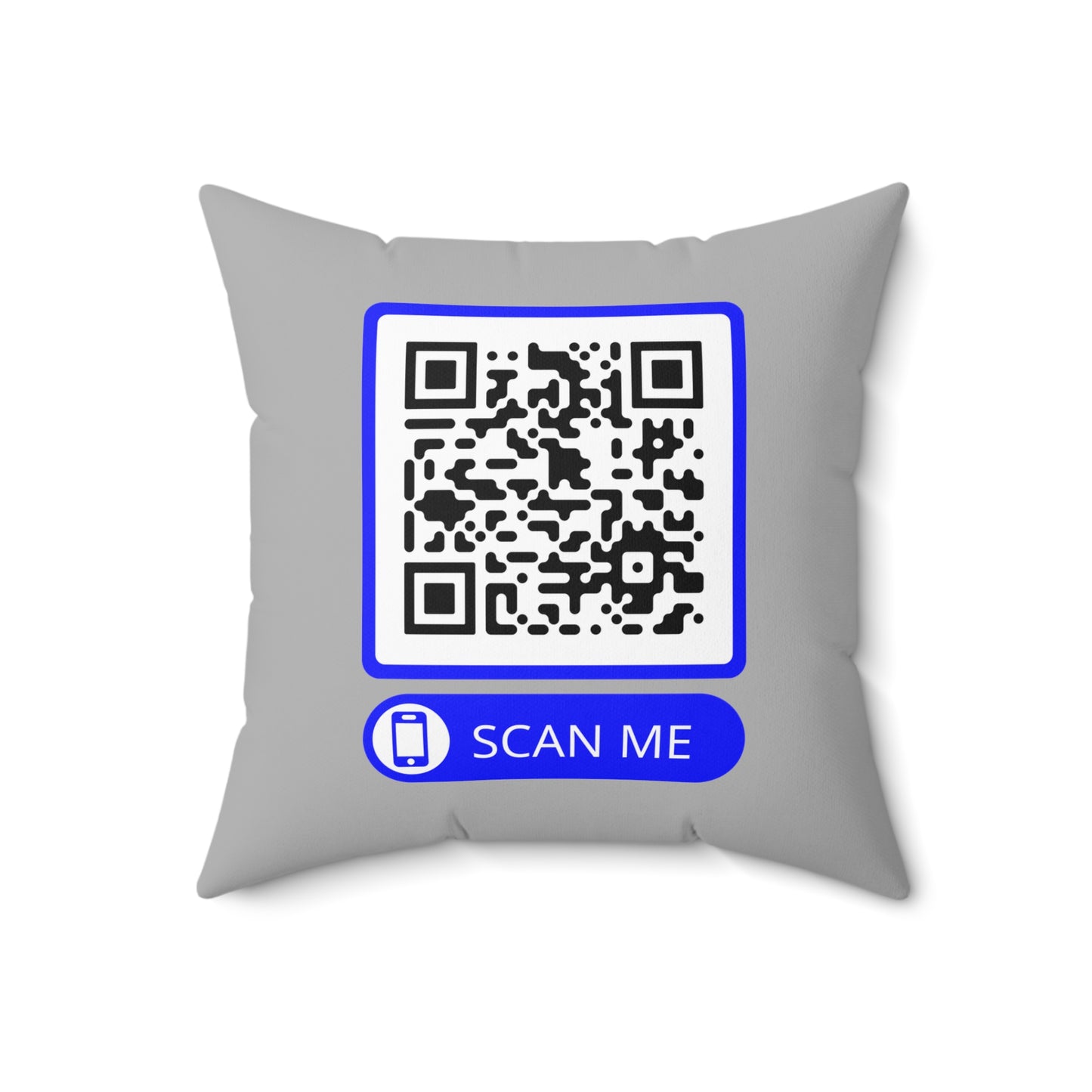 Rick Roll QR Scan Me - Spun Polyester Square Pillow