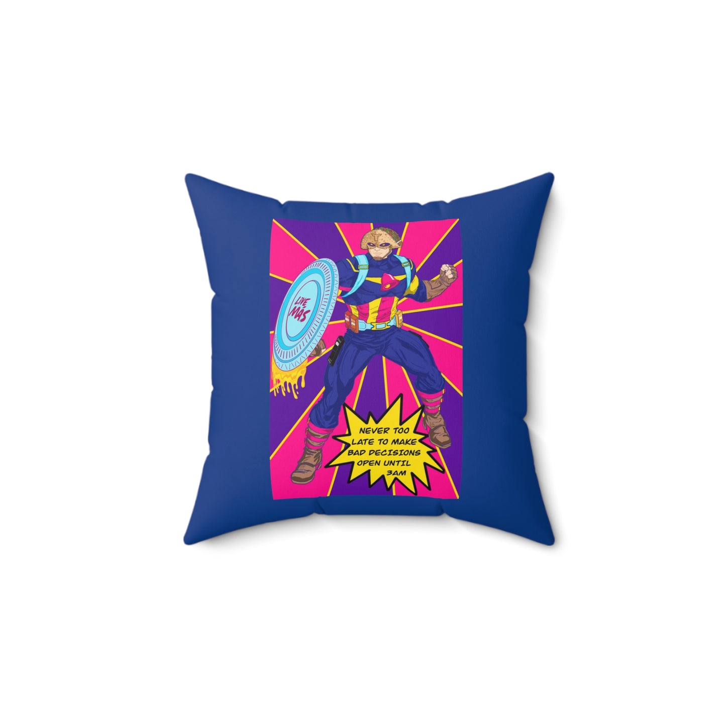 Captain Taco - Spun Polyester Square Pillow