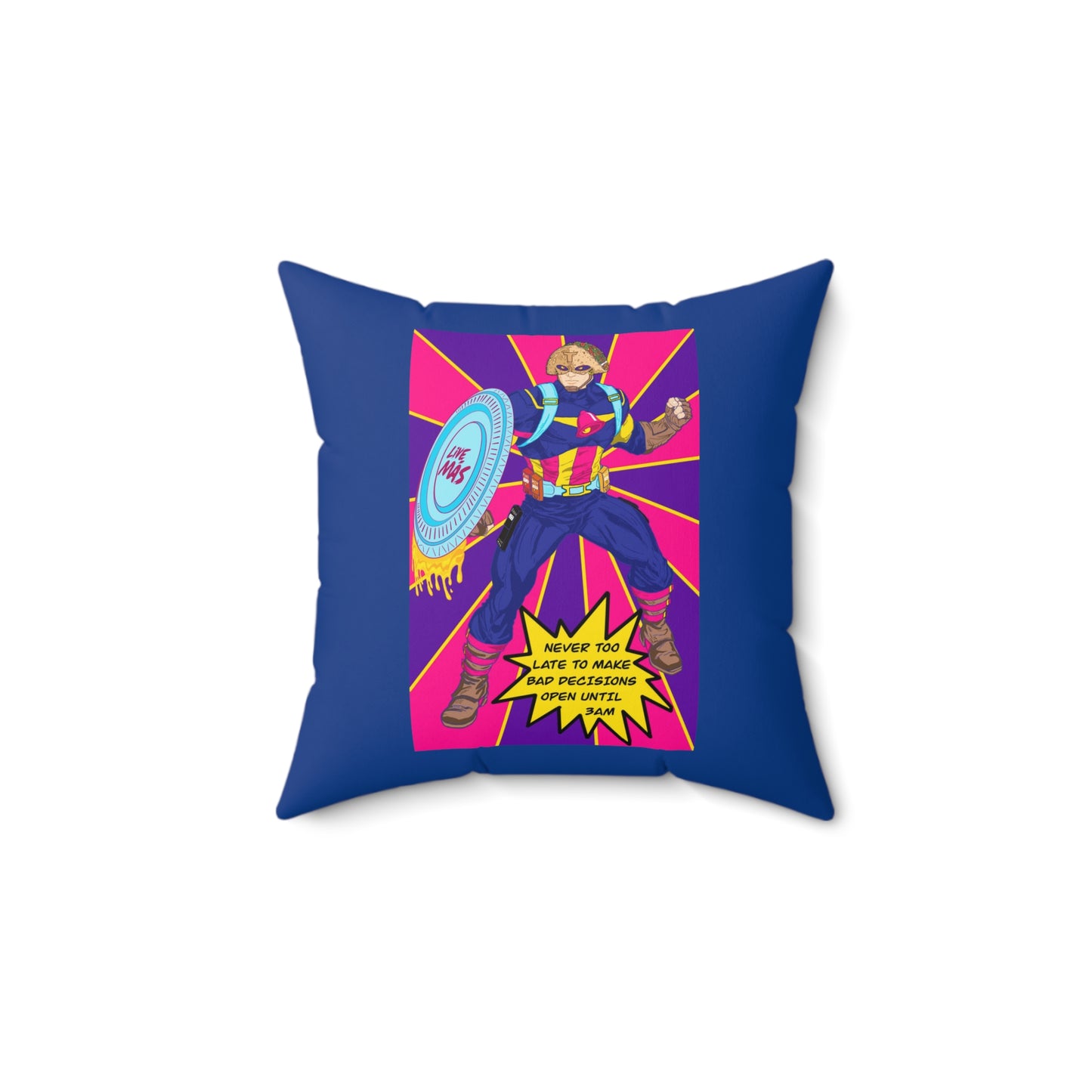 Captain Taco - Spun Polyester Square Pillow