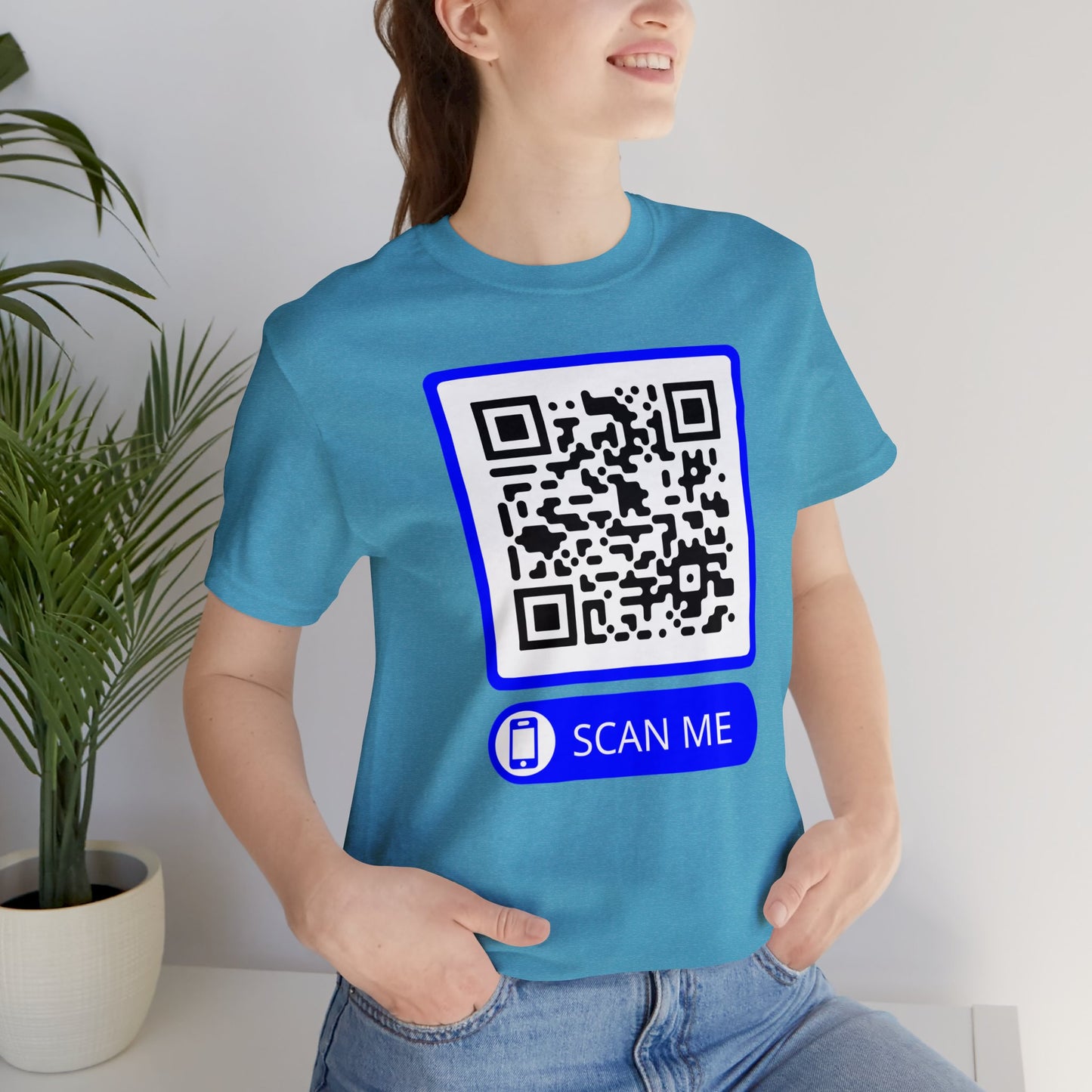 Rick Roll QR Scan Me - Unisex Jersey Short Sleeve Tee