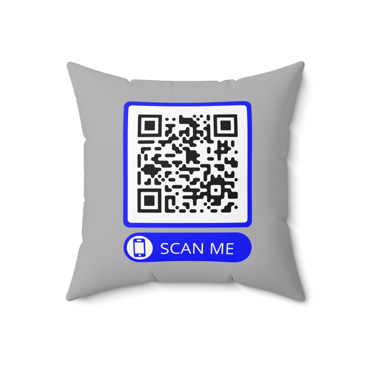 Rick Roll QR Scan Me - Spun Polyester Square Pillow