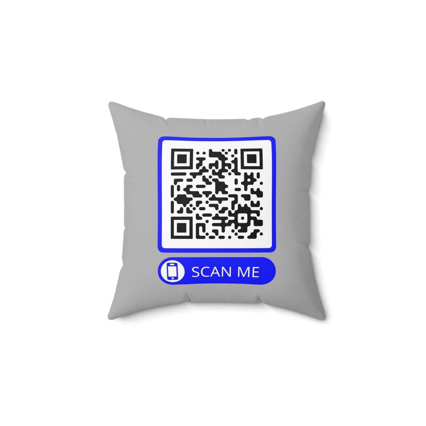 Rick Roll QR Scan Me - Spun Polyester Square Pillow