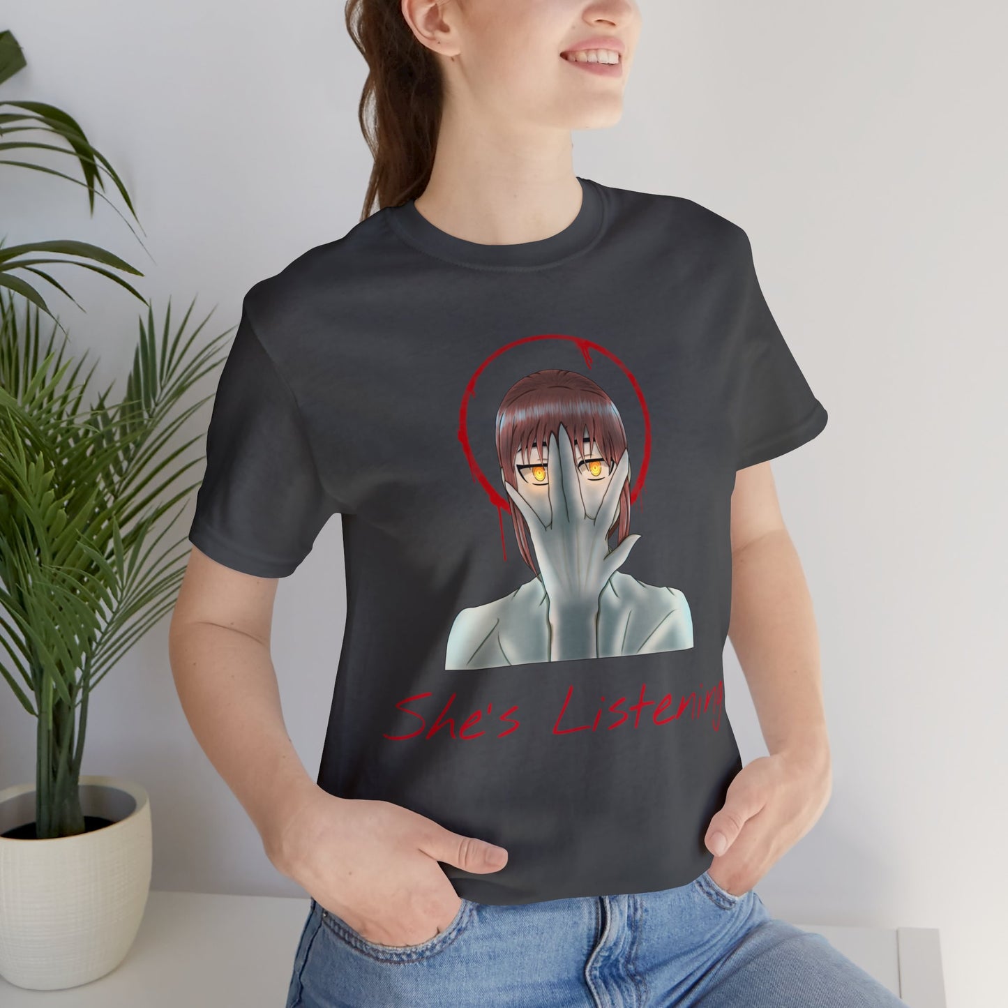 She’s Listening - Unisex Jersey Short Sleeve Tee